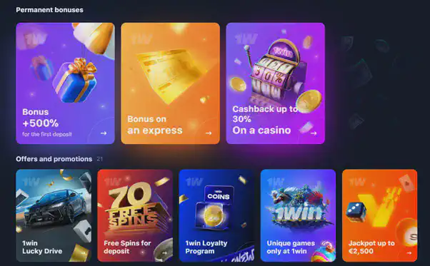 1win casino games