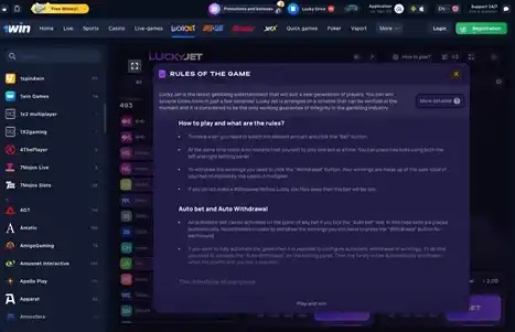 Lucky Jet game by 1win