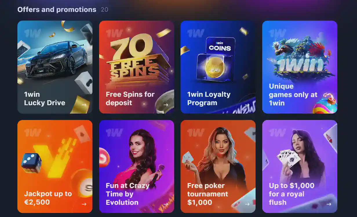 1win bonuses in India